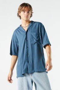 Coloured Relaxed Button-Up Top sold by Urban Planet