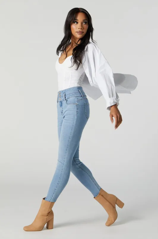 Ibiza Light Wash Push Up Skinny Jean sold by Urban Planet