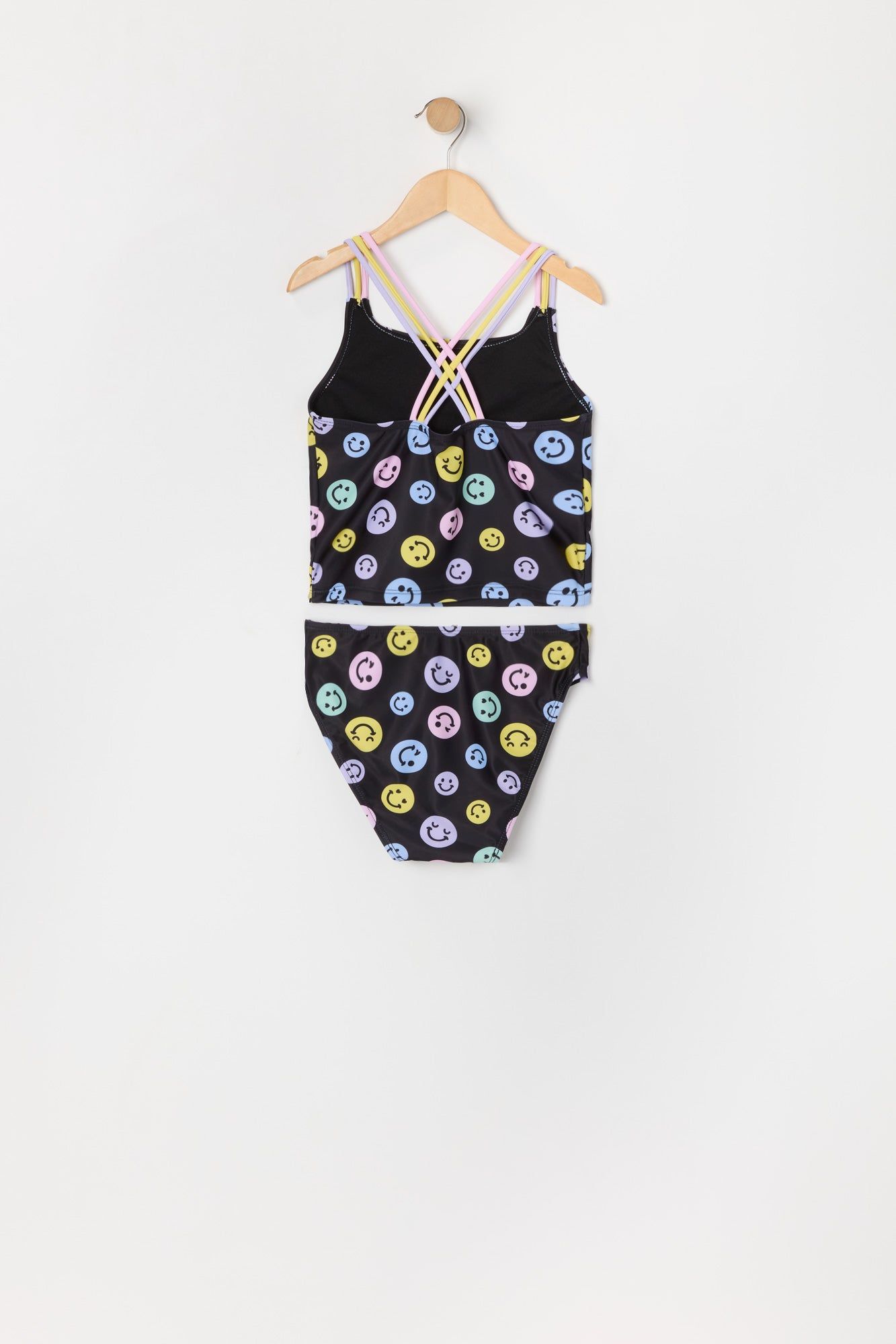 Tankini avec bonnets intégrés à imprimé Happy Face pour fille sold by Urban Planet product image thumbnail 2