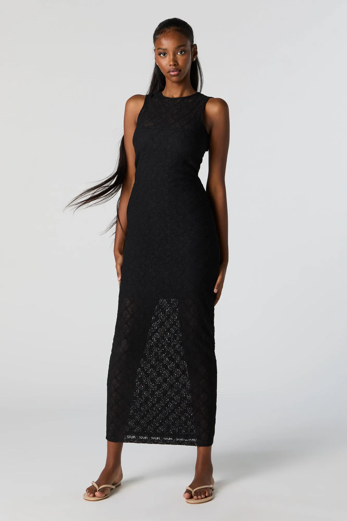 Lace Sleeveless Maxi Dress sold by Urban Planet product image thumbnail 5