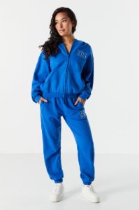 99 Embroidered Zip Up Varsity Hoodie sold by Urban Planet