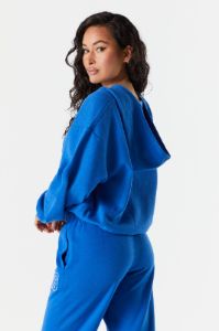99 Embroidered Zip Up Varsity Hoodie sold by Urban Planet