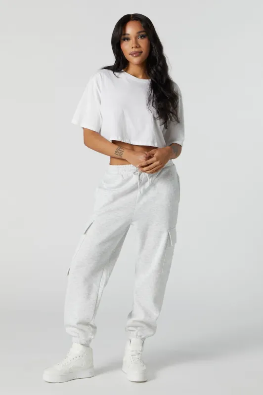 Fleece Multi Pocket Cargo Jogger sold by Urban Planet