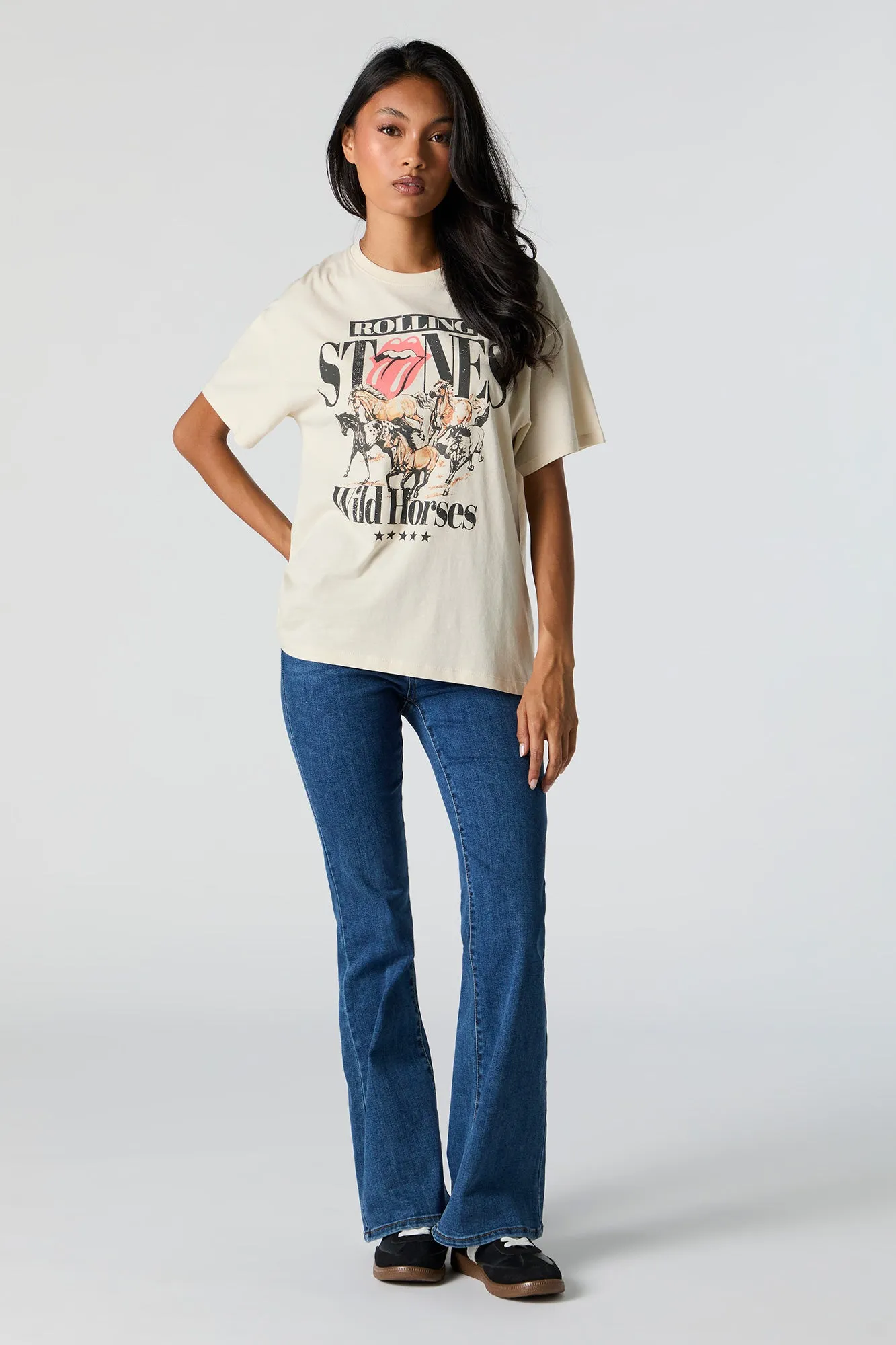 Rolling Stones Wild Horses Graphic Boyfriend T-Shirt sold by Urban Planet product image thumbnail 2