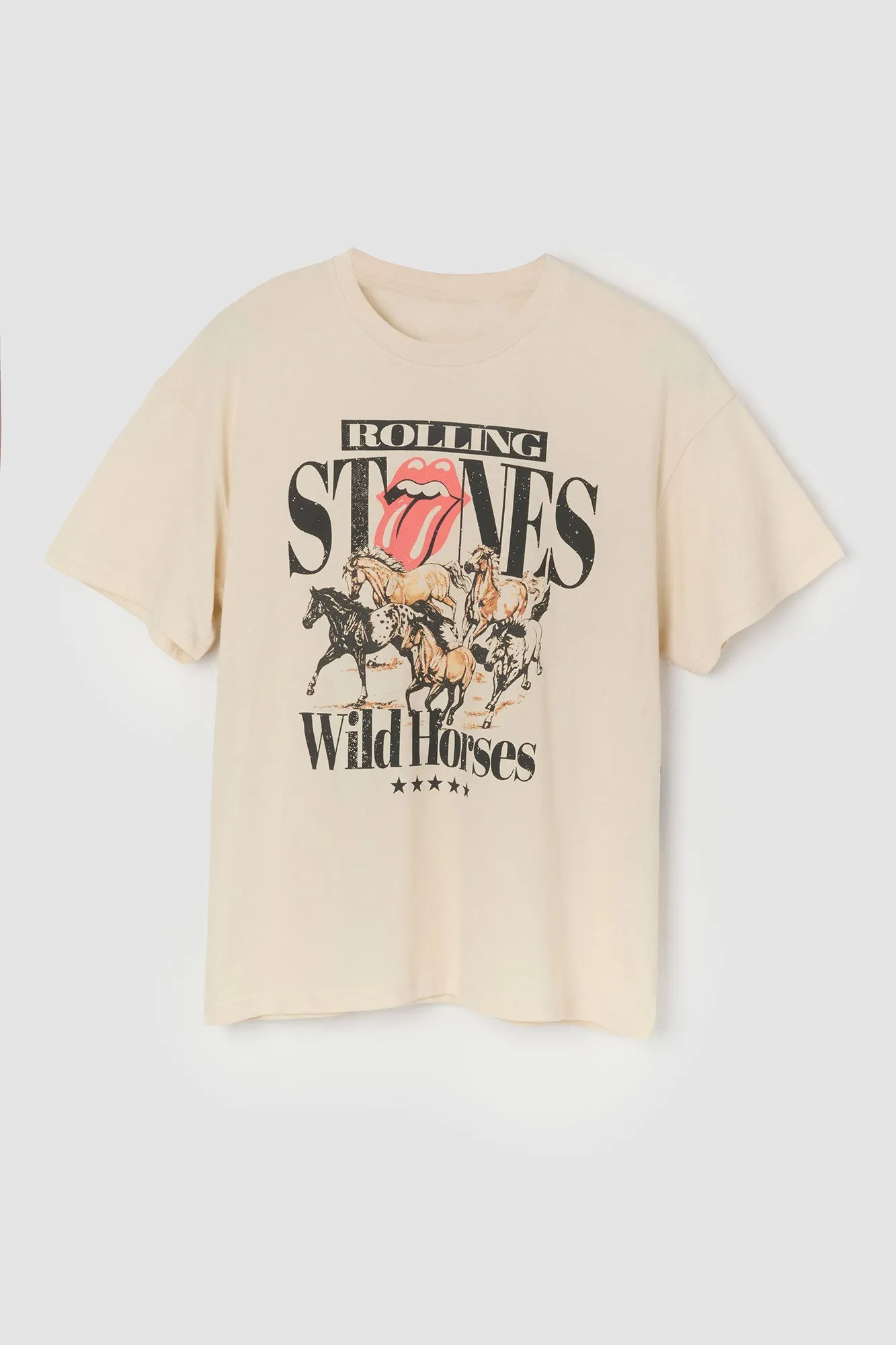 Rolling Stones Wild Horses Graphic Boyfriend T-Shirt sold by Urban Planet product image thumbnail 4