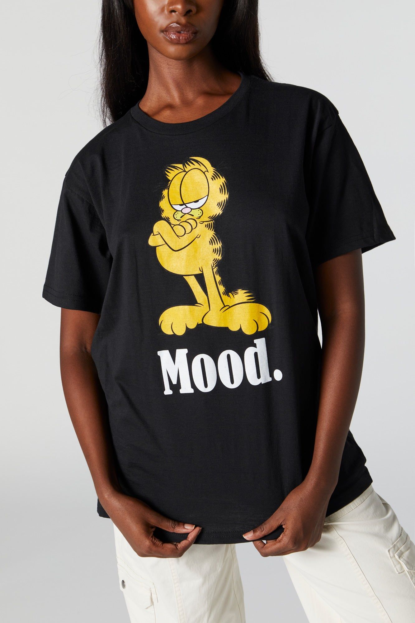 T-shirt de coupe garçonne à imprimé Garfield Mood sold by Urban Planet product image thumbnail 2
