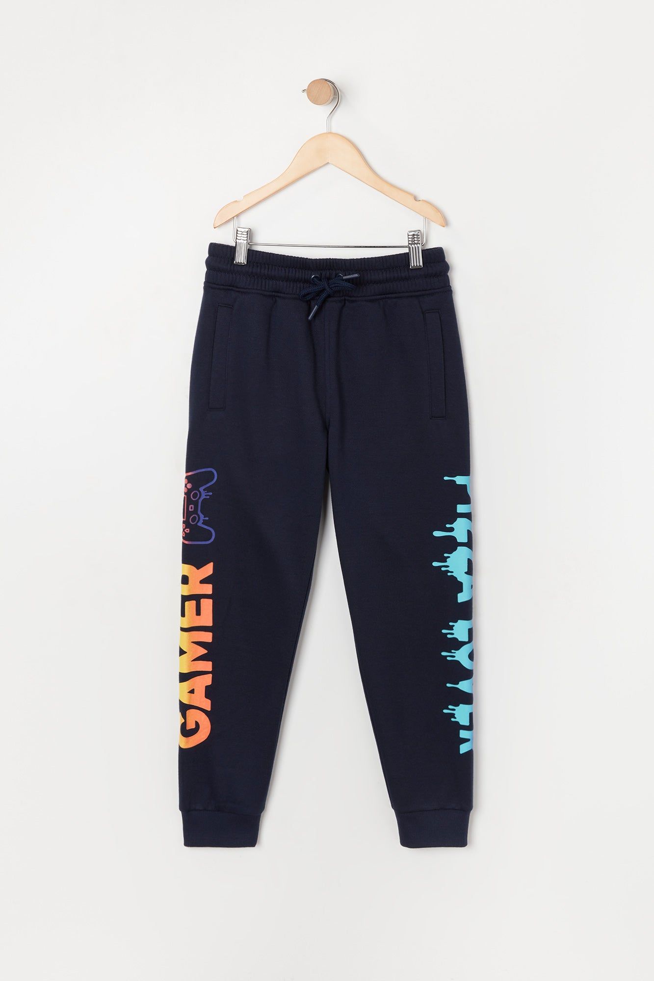 Boys Gamer And Pizza Lover Graphic Jogger sold by Urban Planet