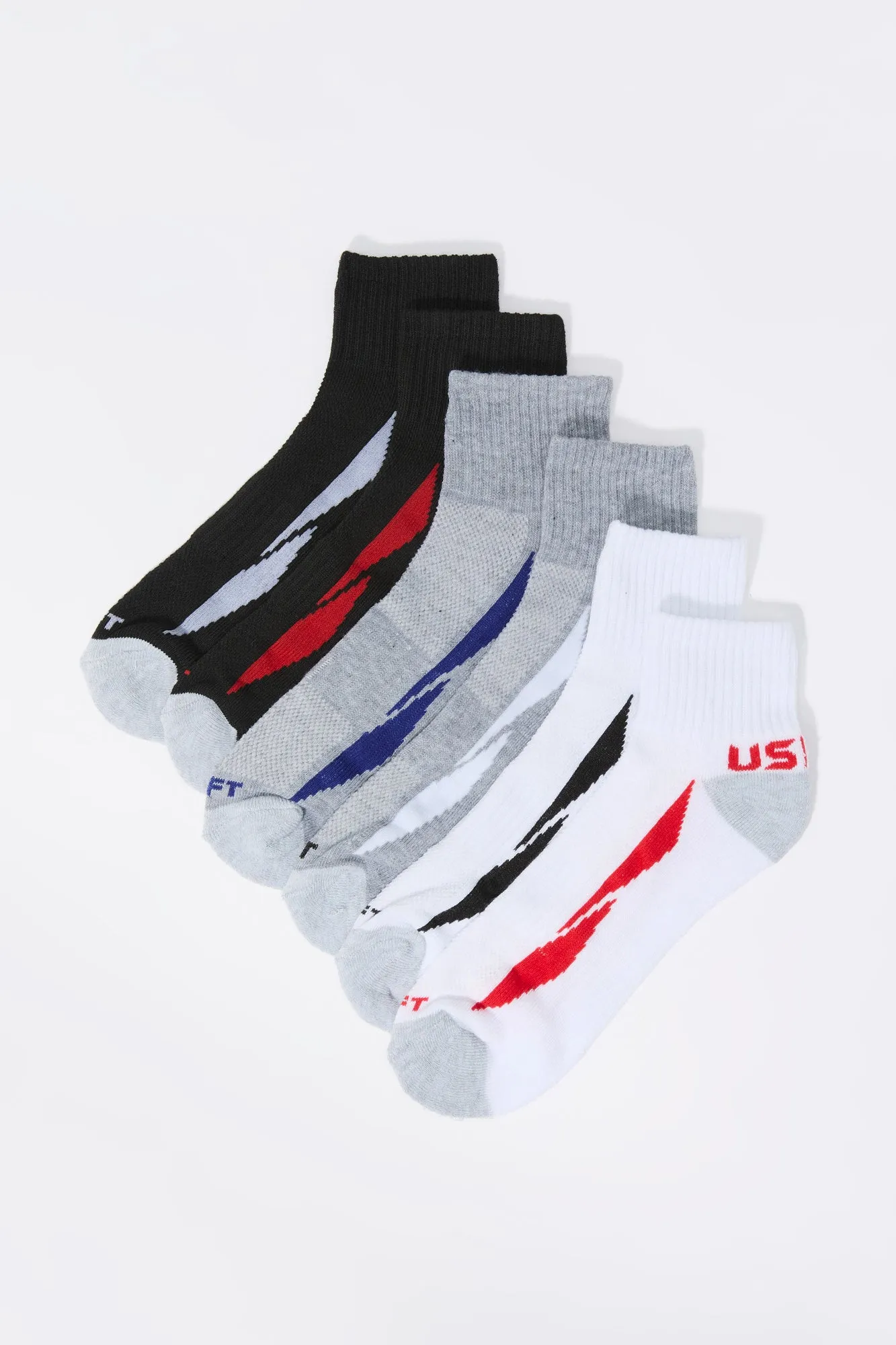 Assorted Athletic Quarter Socks (6 Pack) sold by Urban Planet
