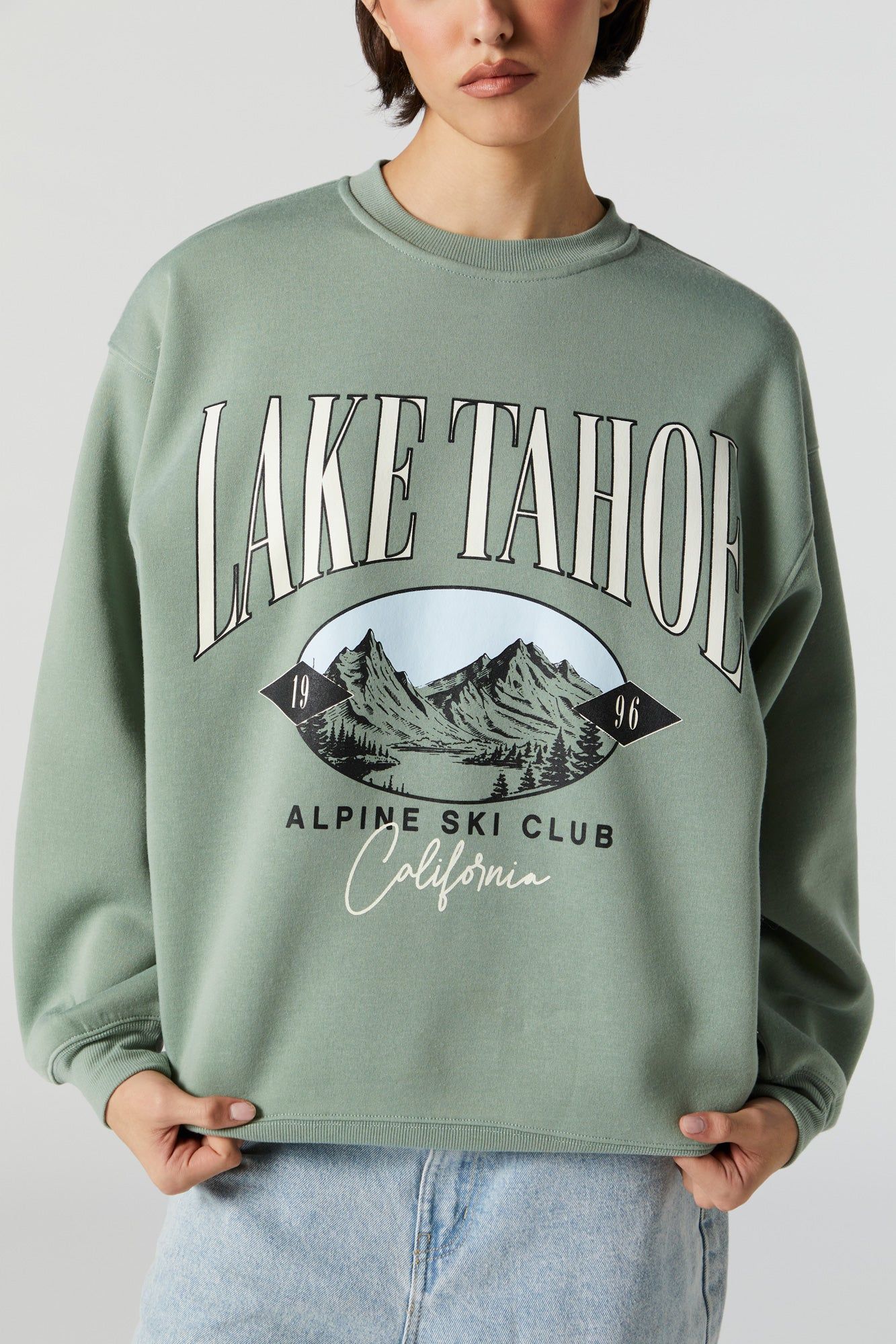 Lake Tahoe Graphic Fleece Sweatshirt sold by Urban Planet product image thumbnail 2