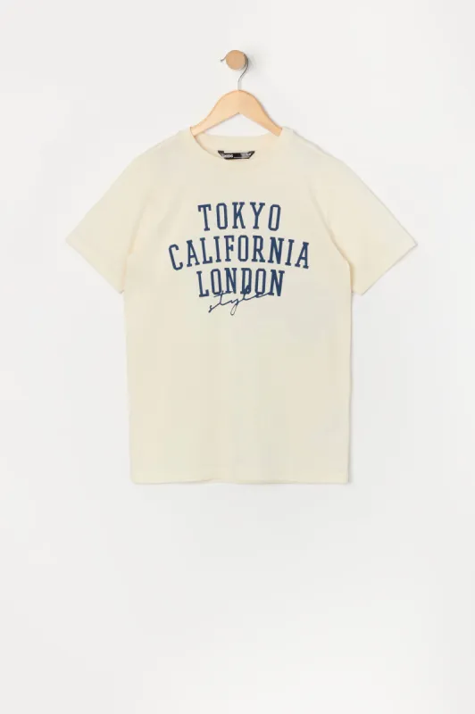 Boys Tokyo California London Graphic T-Shirt sold by Urban Planet
