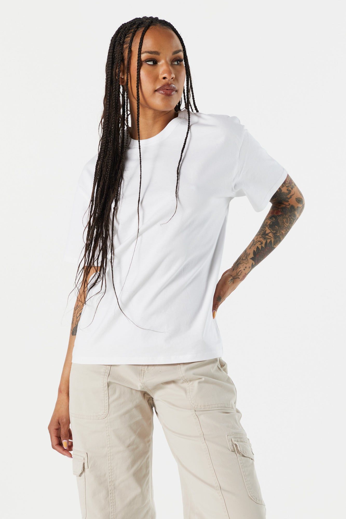 T-shirt ras du cou de coupe garçonne sold by Urban Planet product image thumbnail 7