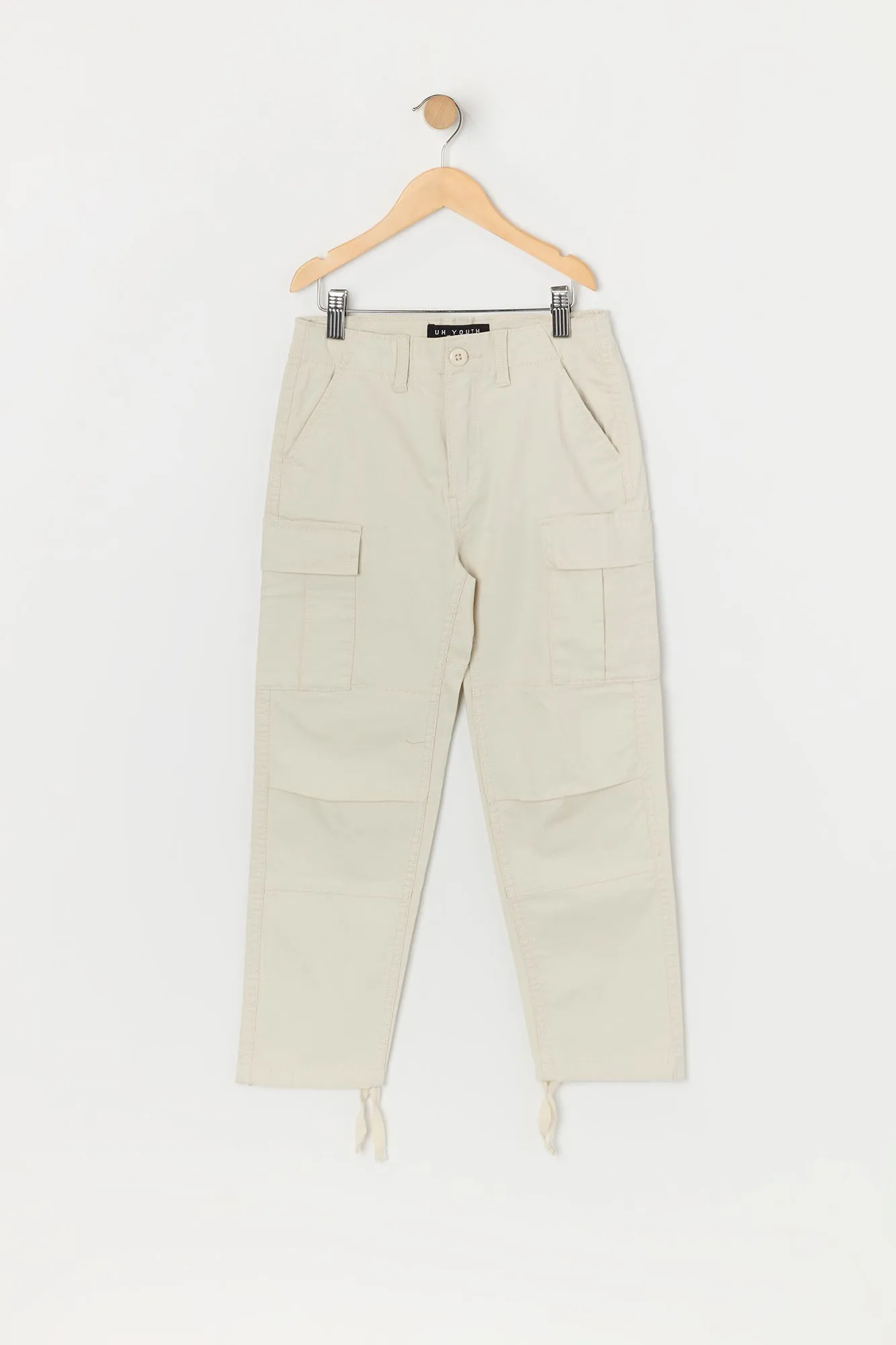 Pantalon cargo texturé avec attache à l'ourlet pour garçon sold by Urban Planet product image thumbnail 5