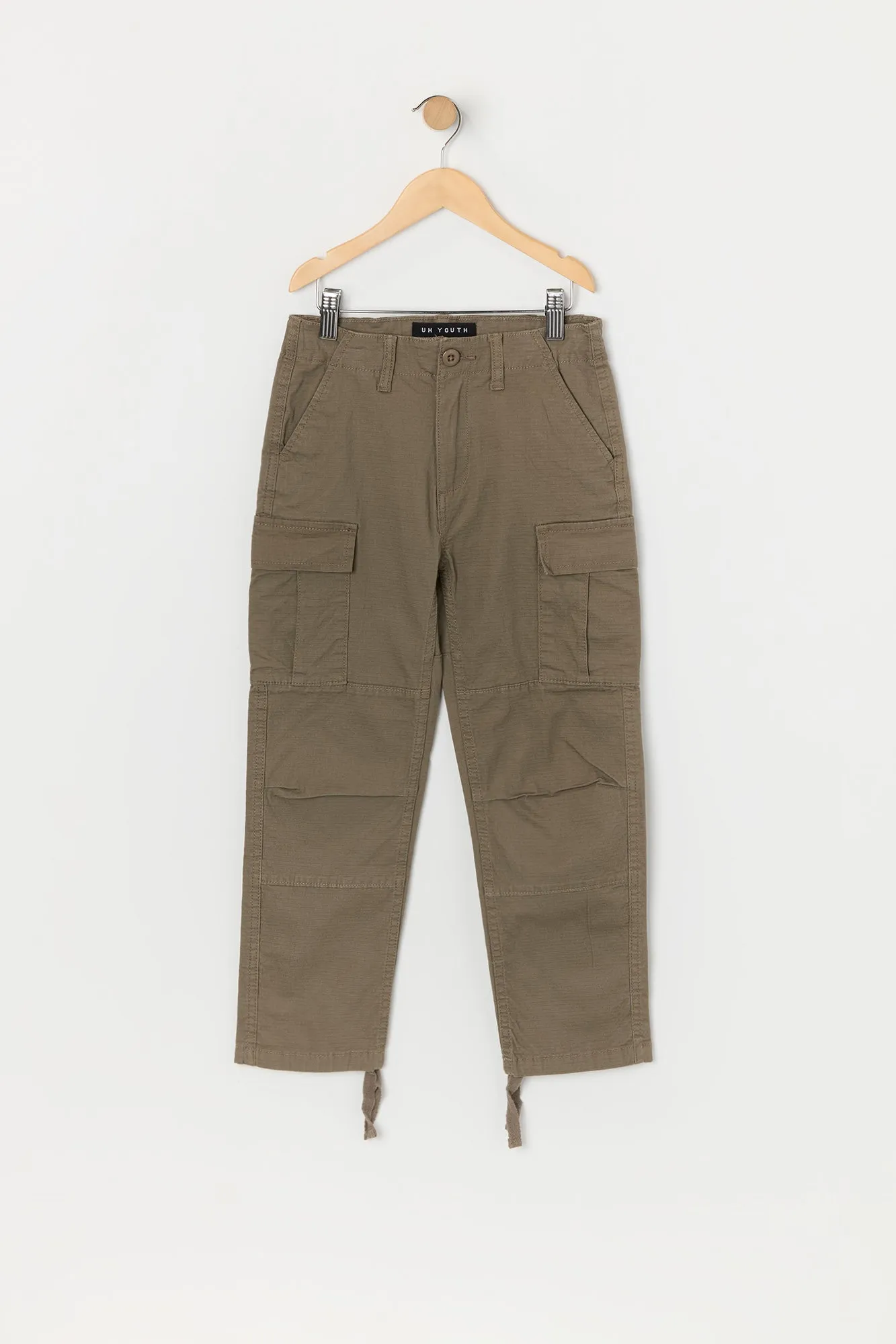 Pantalon cargo texturé avec attache à l'ourlet pour garçon sold by Urban Planet