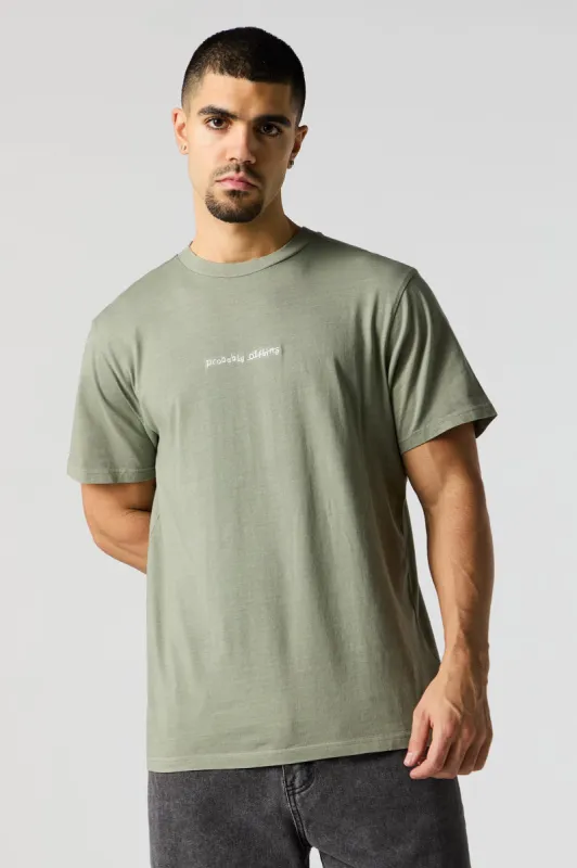 Probably Offline Embroidered T-Shirt sold by Urban Planet