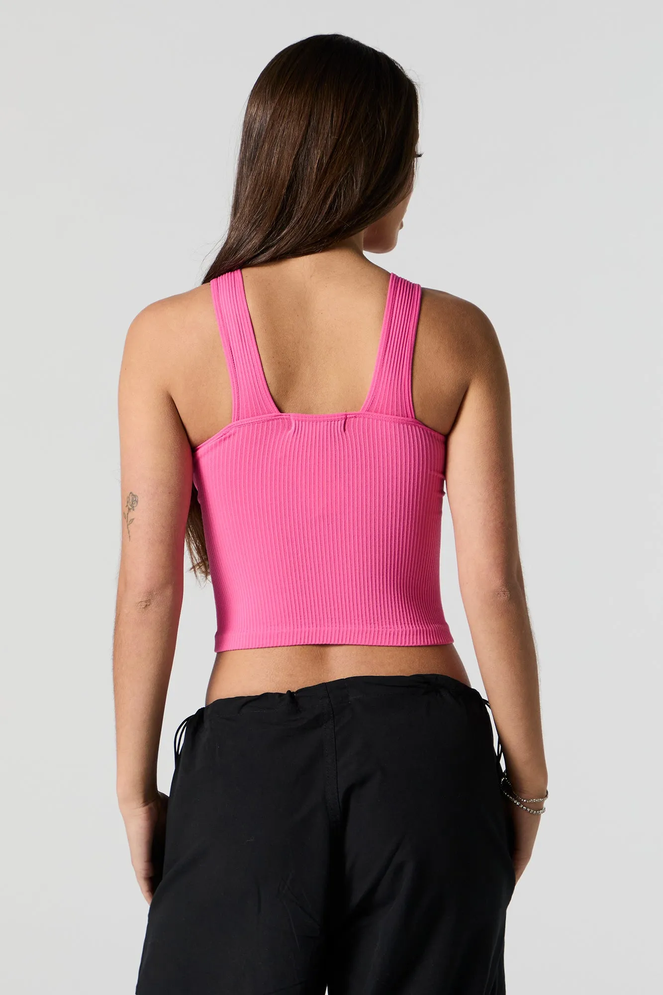 Seamless Ribbed Cropped Tank sold by Urban Planet product image thumbnail 5