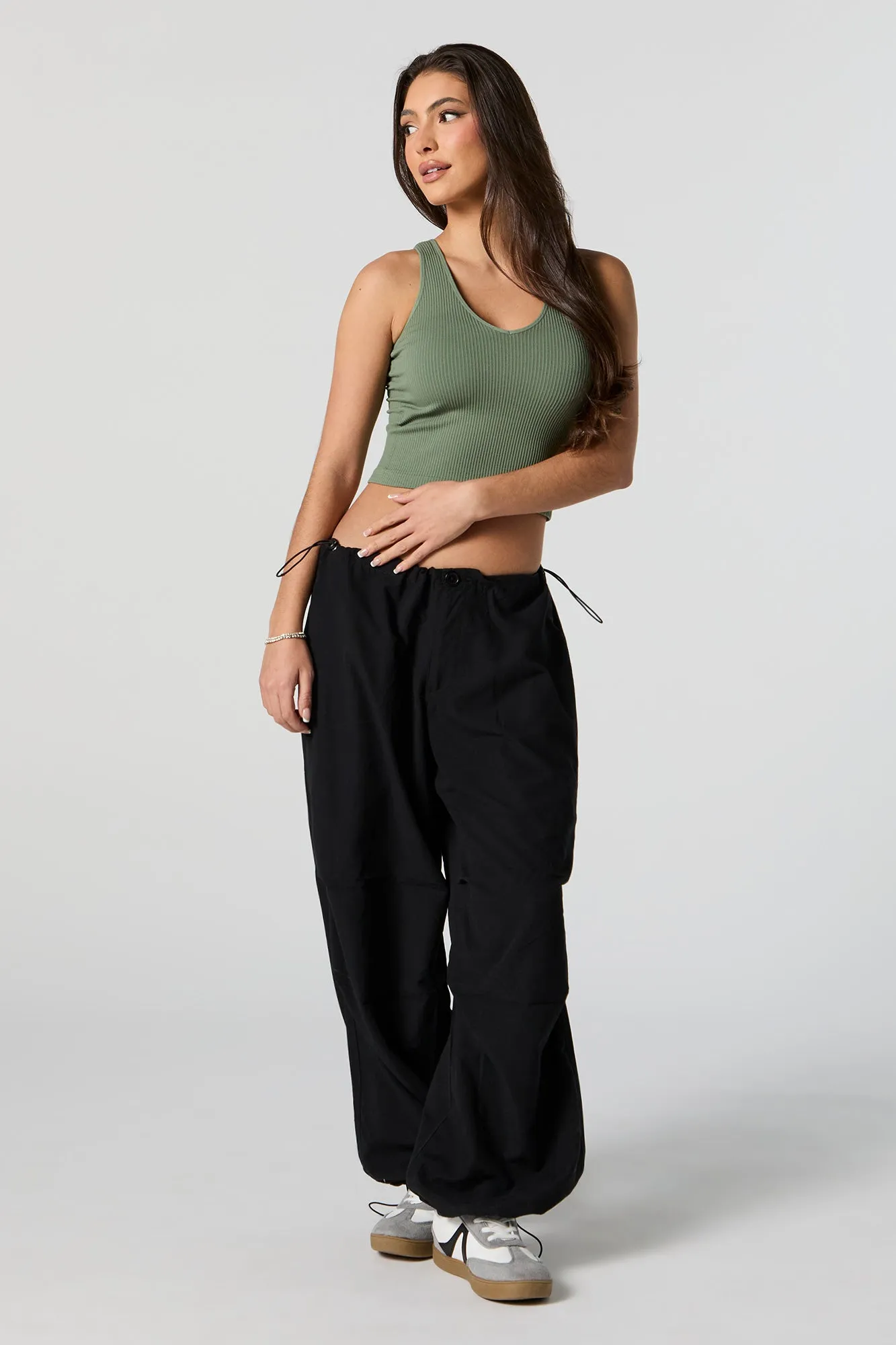 Seamless Ribbed Cropped Tank sold by Urban Planet product image thumbnail 3