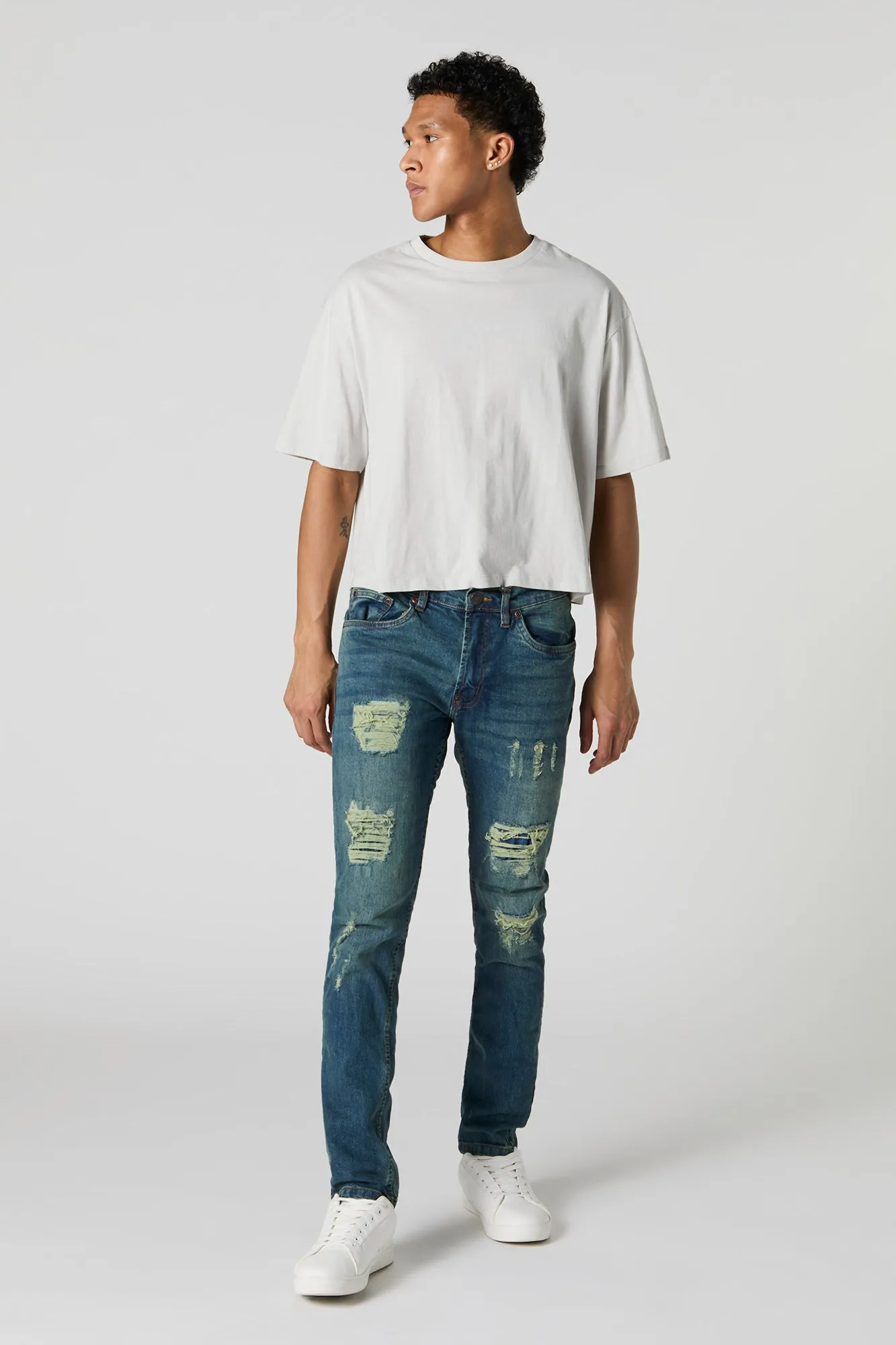 Medium Vintage Wash Distressed Skinny Jean sold by Urban Planet product image thumbnail 2