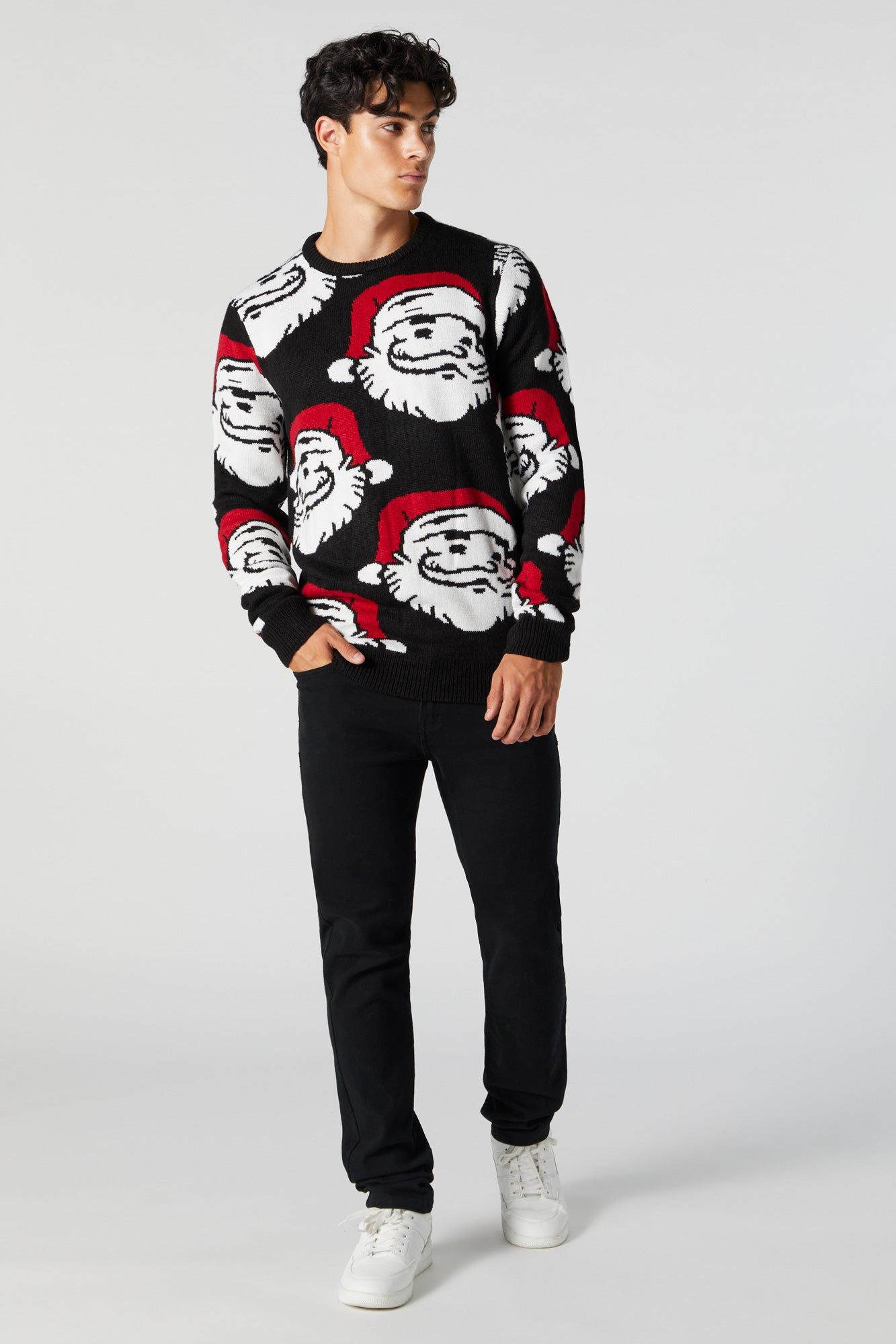 Santa Jacquard Knit Ugly Xmas Sweater sold by Urban Planet product image thumbnail 3