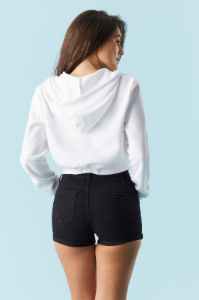 Short Miami en denim d'aspect usé noir sold by Urban Planet