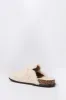 Mules en similifourrure avec semelles en liège sold by Urban Planet
