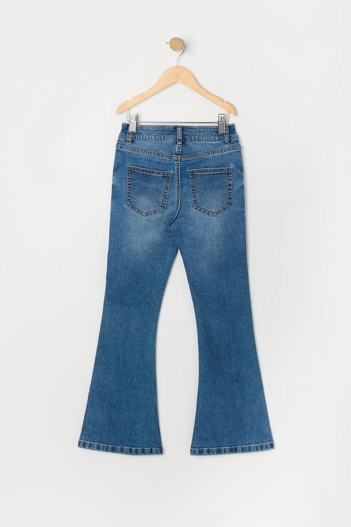Girls High Rise Multi Button Flare Jean sold by Urban Planet product image thumbnail 4