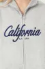 California Embroidered Fleece Zip-Up Hoodie sold by Urban Planet