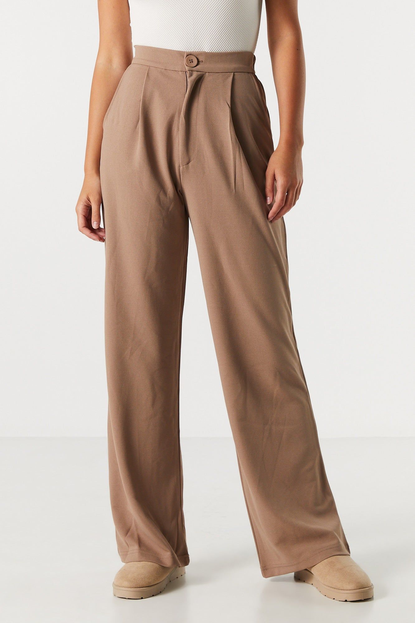 Pantalon habillé à taille haute en crêpe sold by Urban Planet product image thumbnail 11