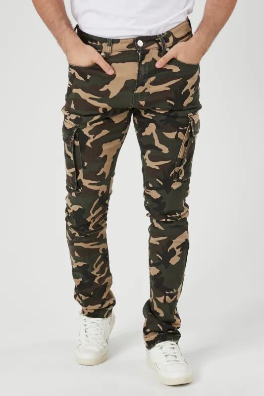 Jean ajusté cargo à motif camouflage sold by Urban Planet