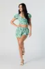 Tie Dye Print Milkmaid Crop Top sold by Urban Planet