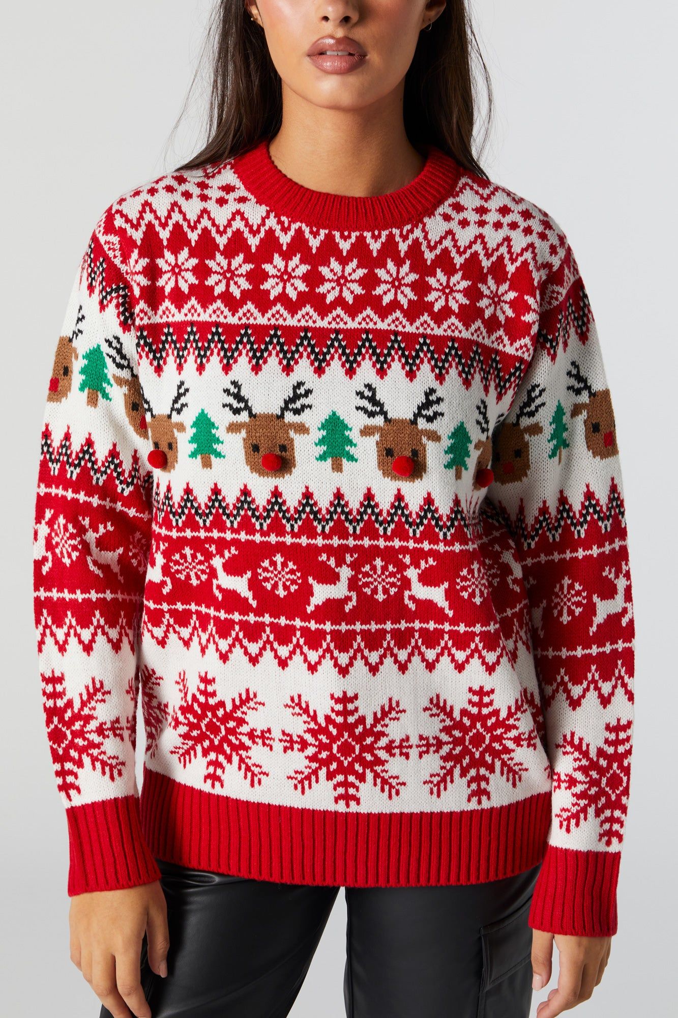 Chandail Hideux Noël à imprimé Rudolph sold by Urban Planet product image thumbnail 4