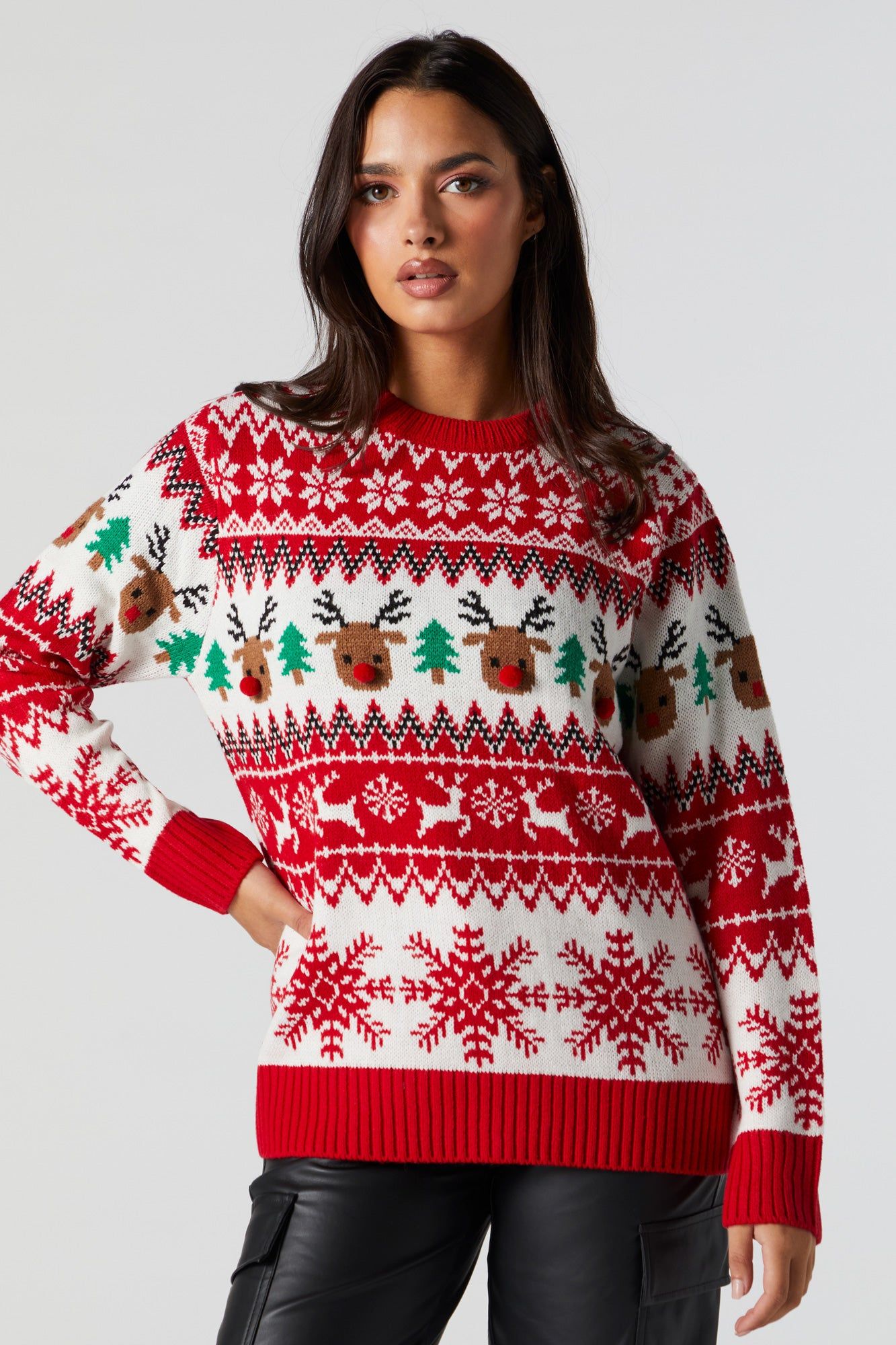 Chandail Hideux Noël à imprimé Rudolph sold by Urban Planet product image thumbnail 2