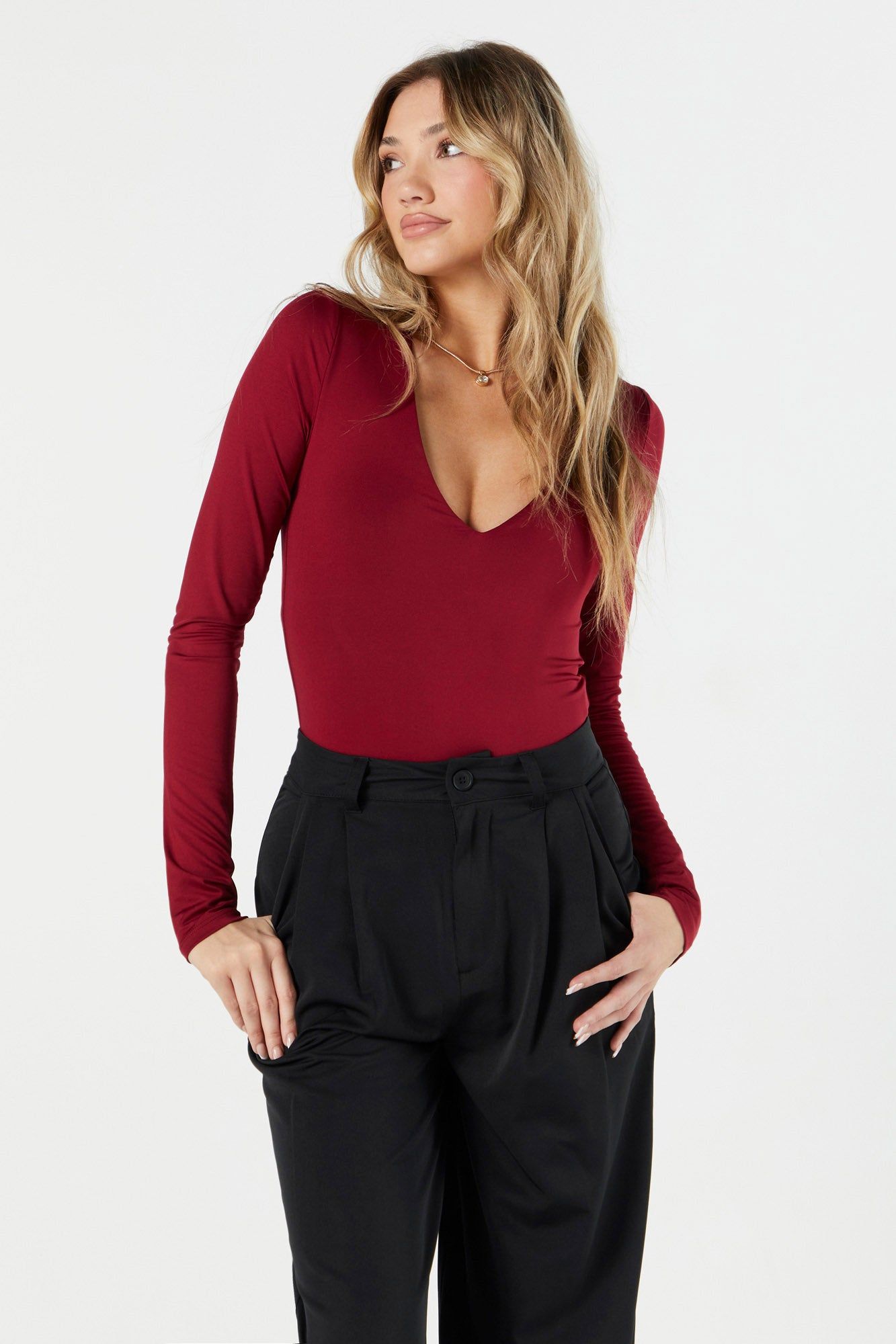 Maillot profilé à manches longues avec encolure en V sold by Urban Planet product image thumbnail 21