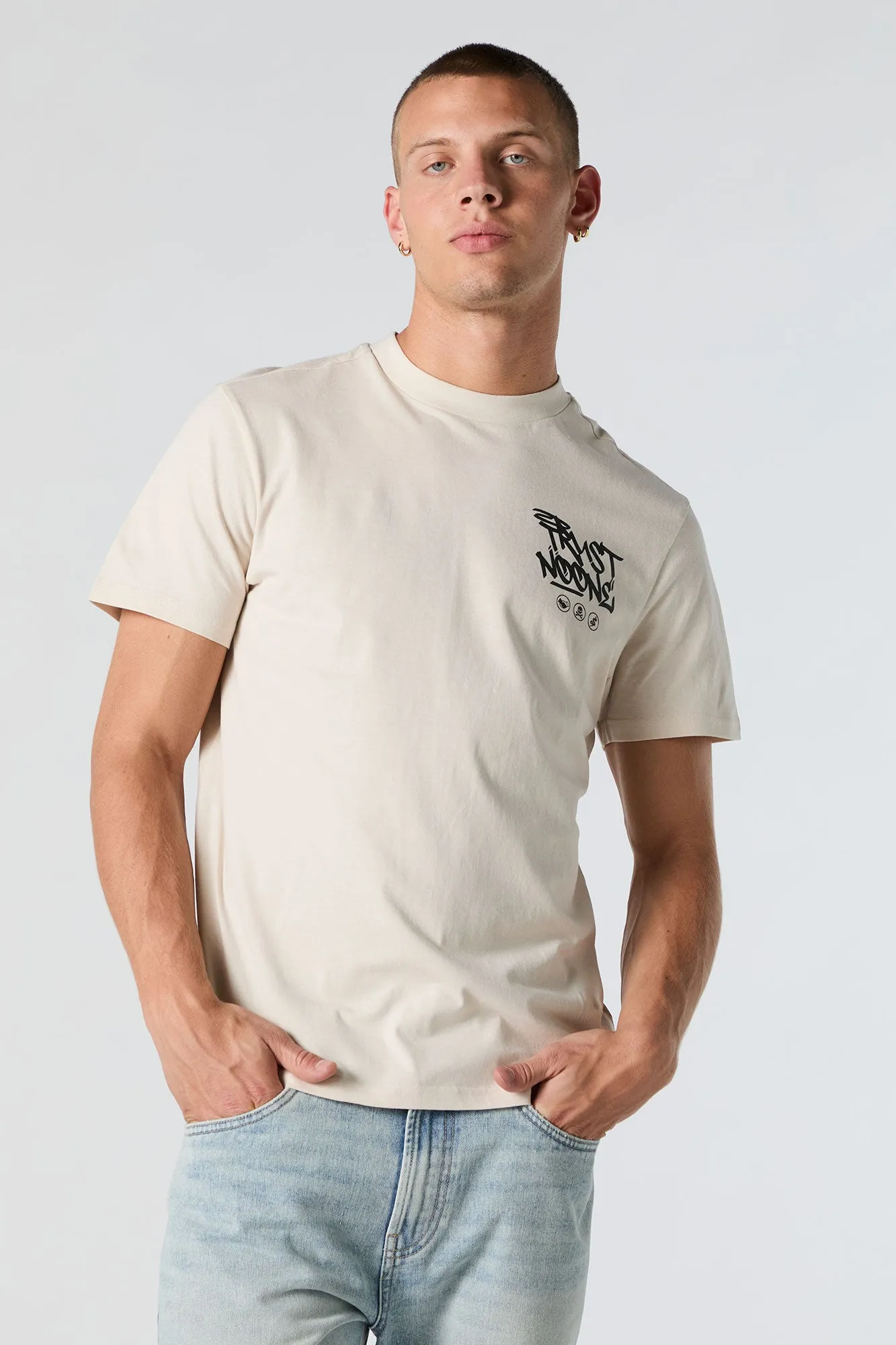 Trust No One Graphic T-Shirt sold by Urban Planet product image thumbnail 2