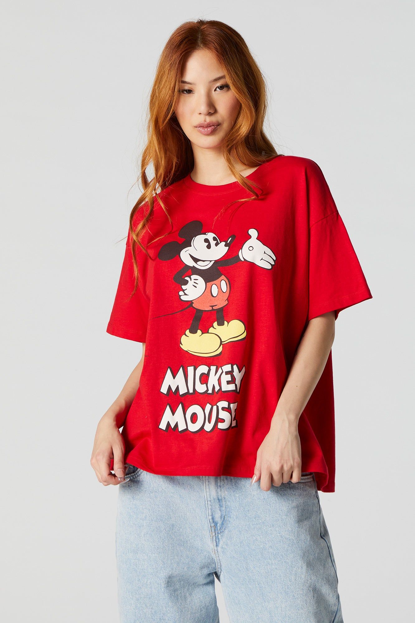 T-shirt de coupe garçonne à imprimé Mickey Mouse sold by Urban Planet product image thumbnail 2