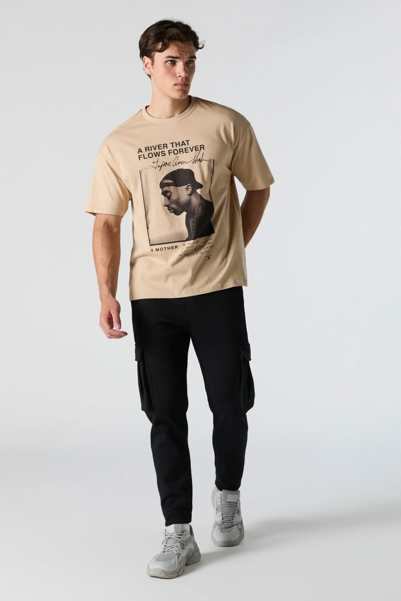 Tupac River Flows Forever Graphic T-Shirt sold by Urban Planet product image thumbnail 3