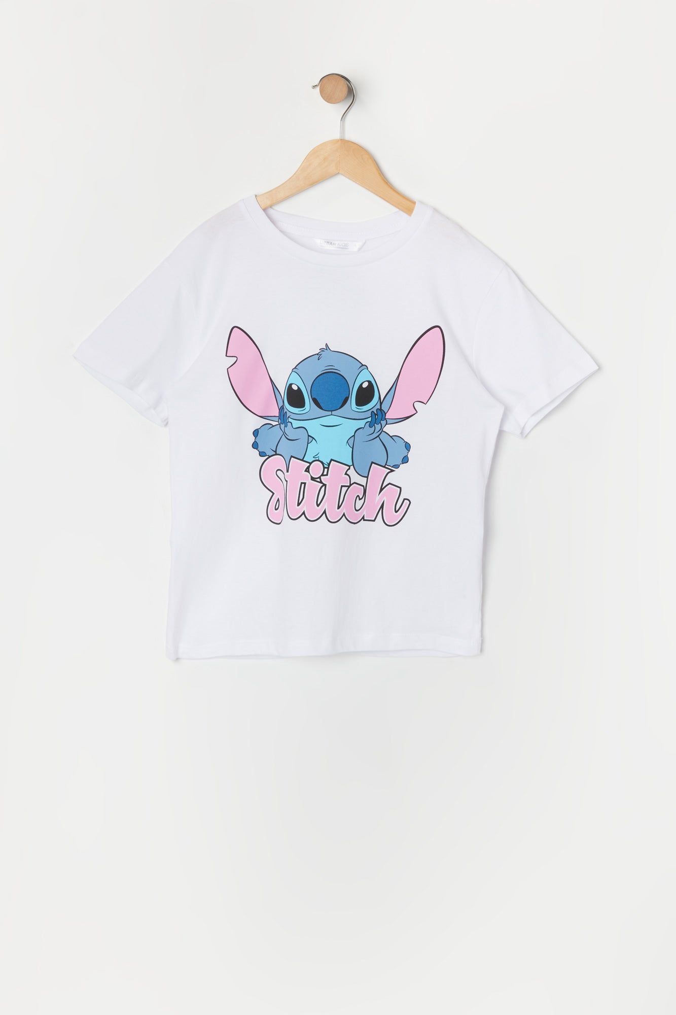 Girls White Stitch Graphic T-Shirt sold by Urban Planet
