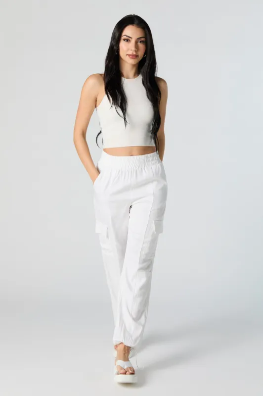 Wide Leg Toggle Hem Cargo Pant sold by Urban Planet