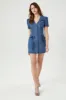 Denim Lace Up Mini Dress sold by Urban Planet