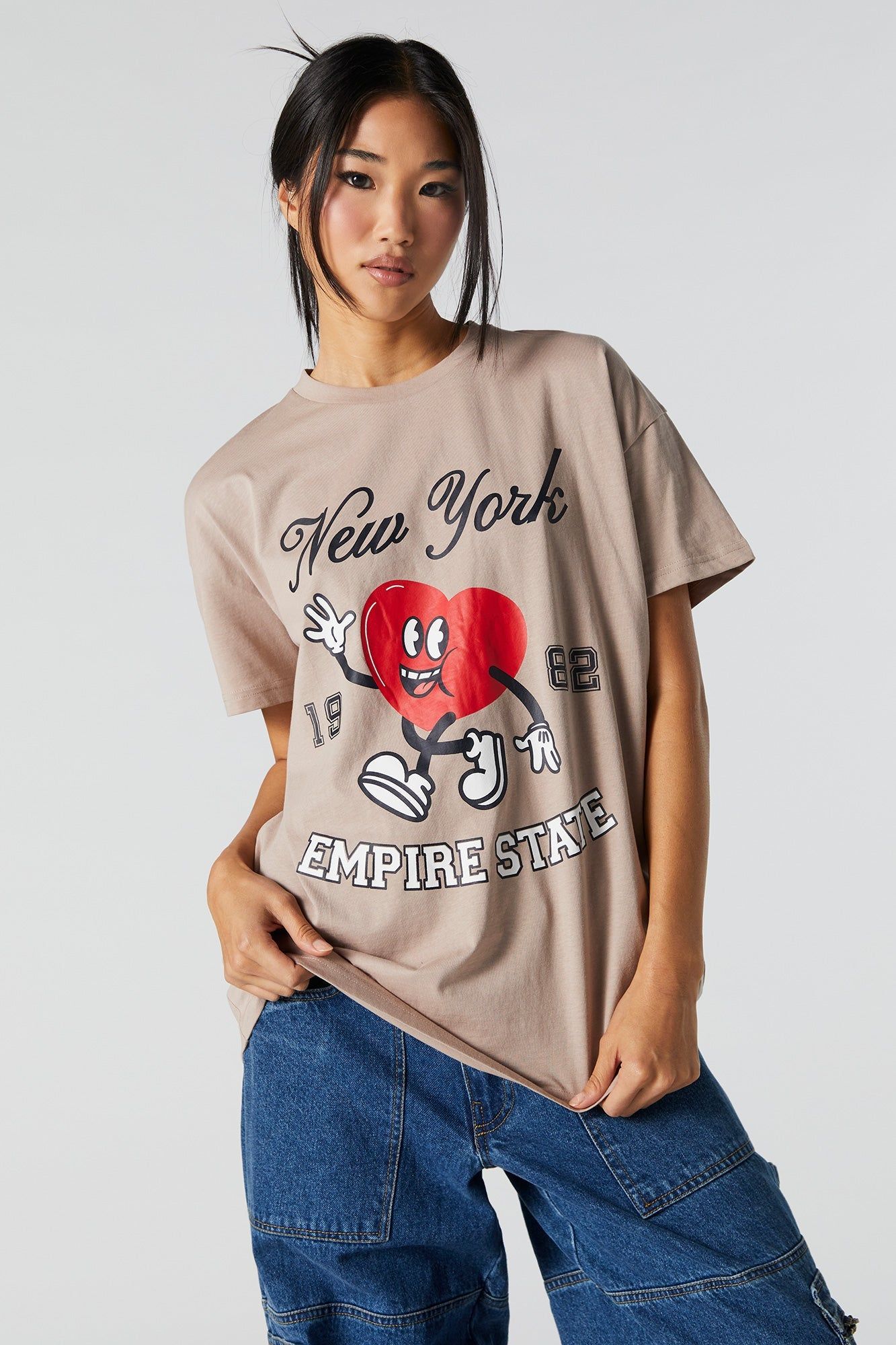 NY Empire State Graphic Boyfriend T-Shirt sold by Urban Planet