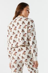 Haut de pyjama de Noël en peluche à imprimé Ourson sold by Urban Planet