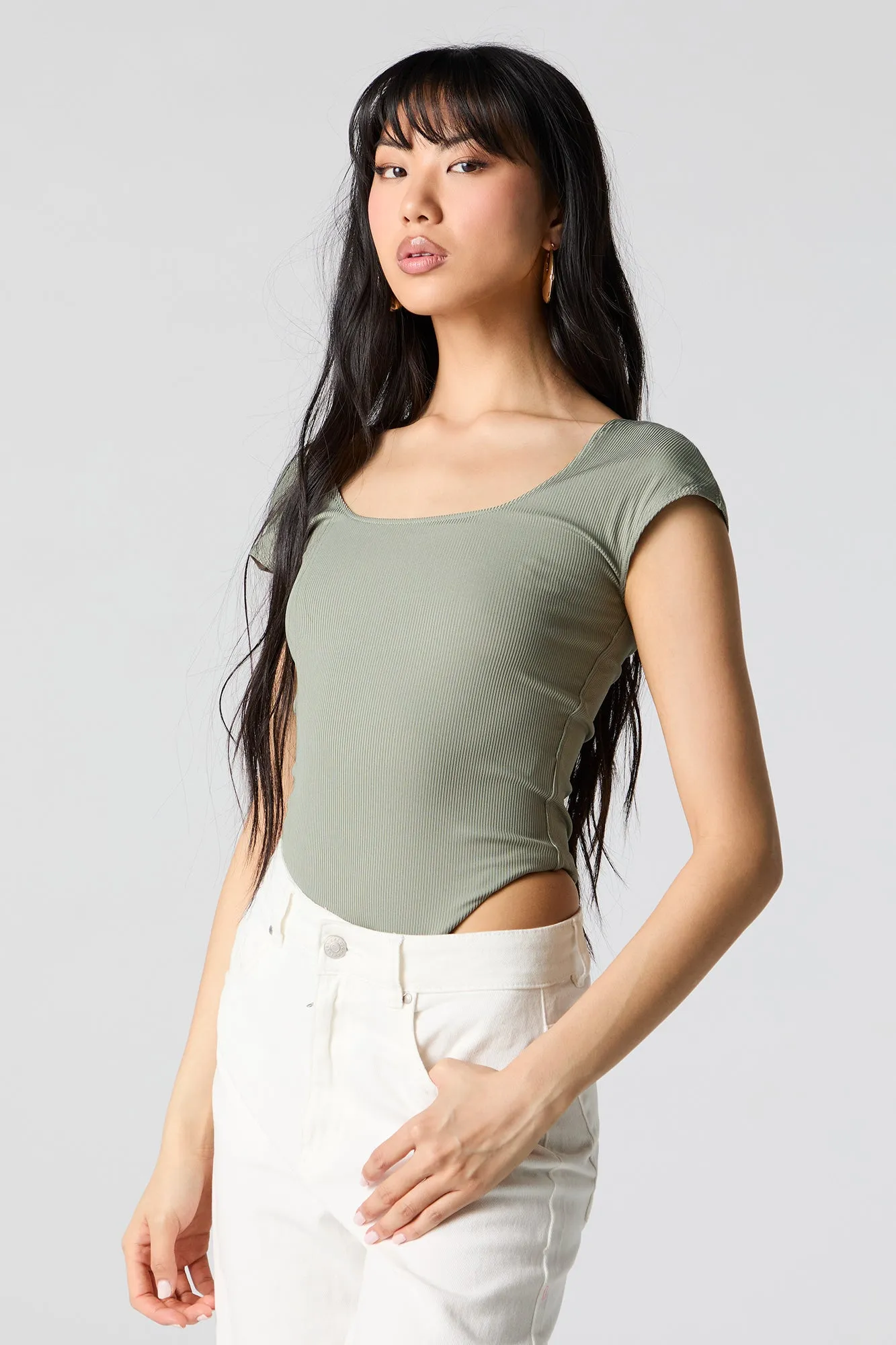 Maillot profilé côtelé à mancherons sold by Urban Planet product image thumbnail 2