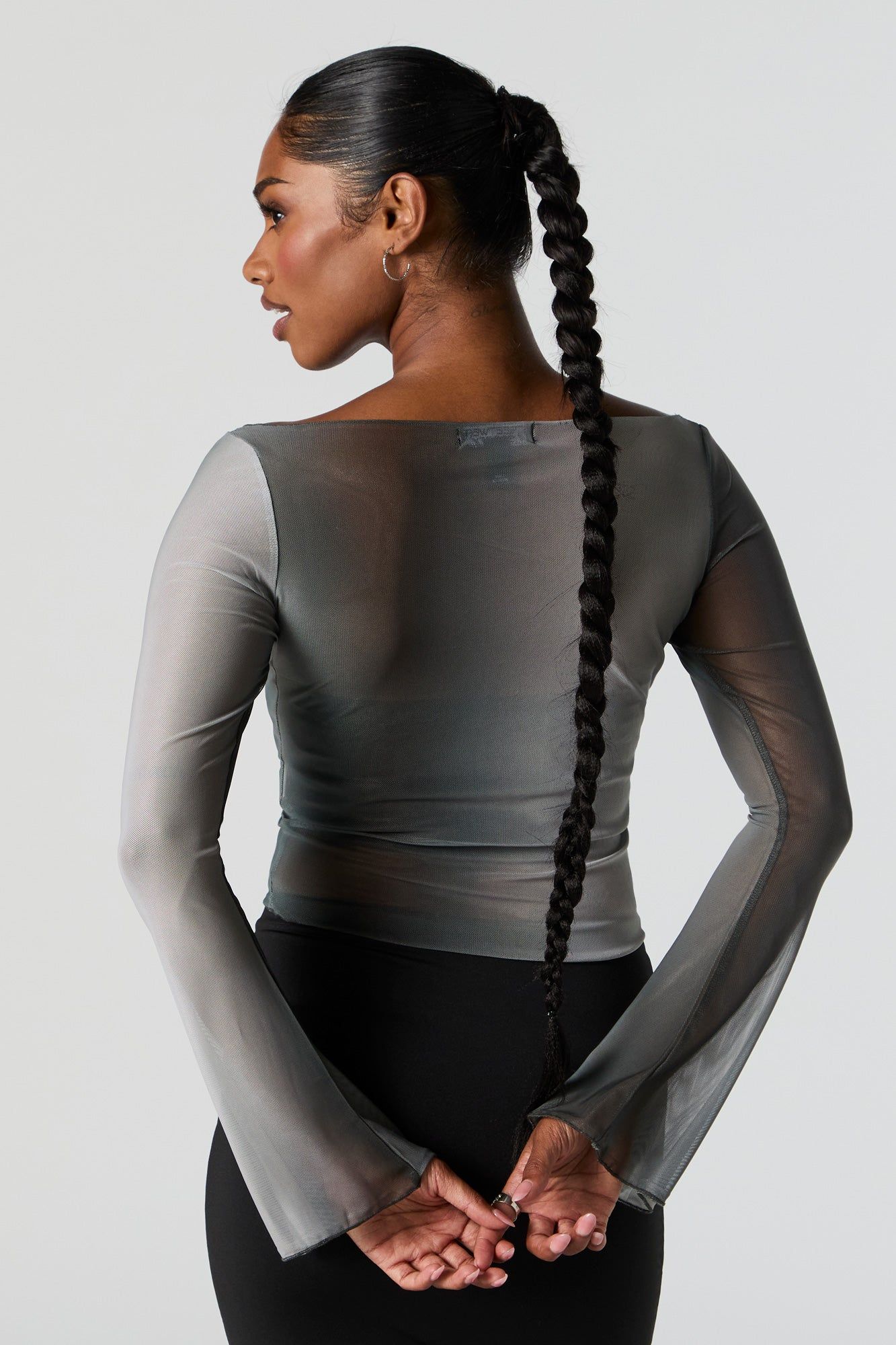 Mesh Bell Sleeve Top sold by Urban Planet product image thumbnail 2