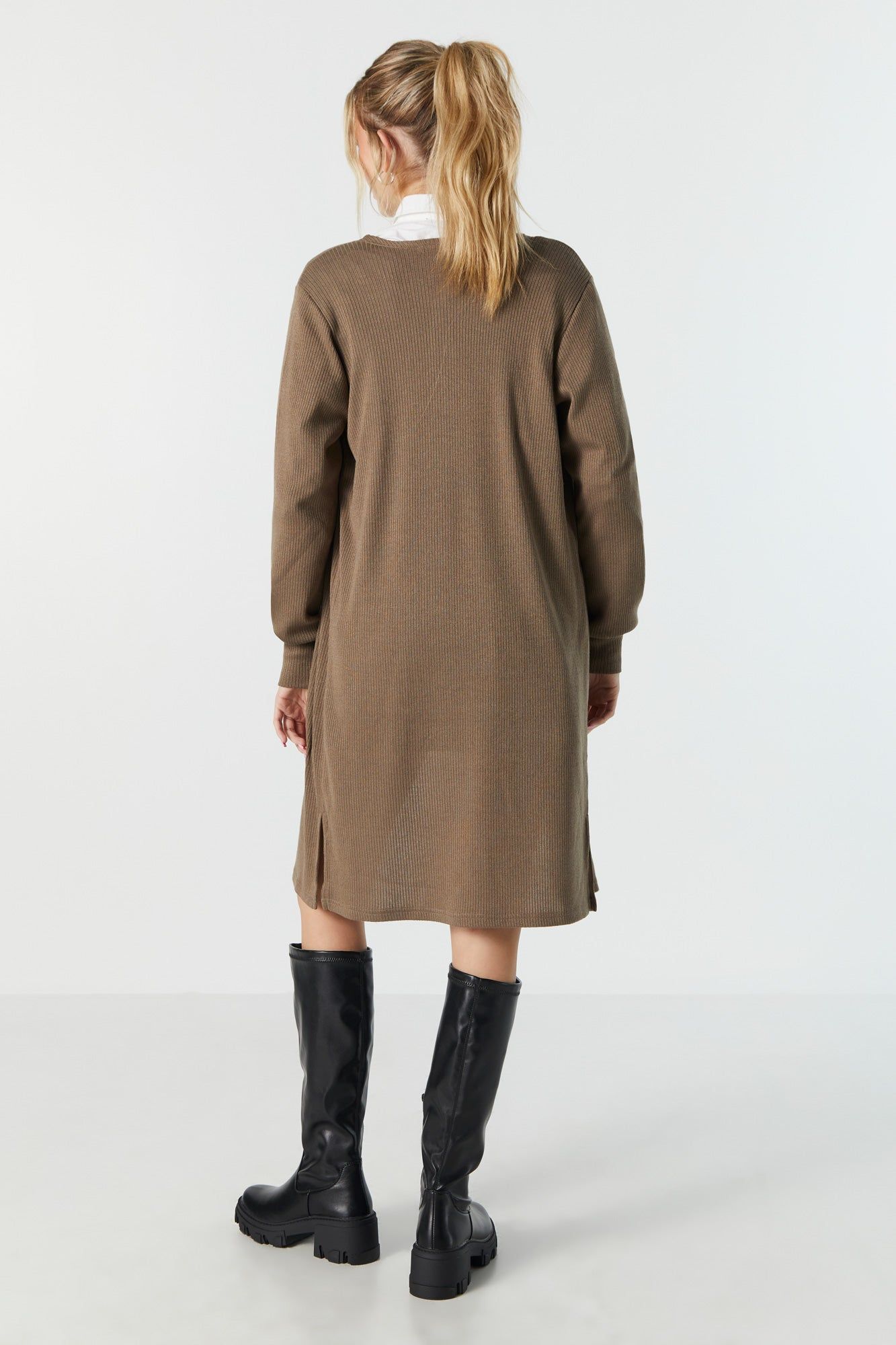 Ribbed Open Midi Cardigan sold by Urban Planet product image thumbnail 2