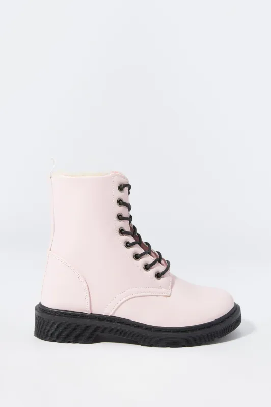Girls Faux Leather Lace Up Boot sold by Urban Planet