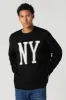 NY Jacquard Knit Relaxed Sweater sold by Urban Planet