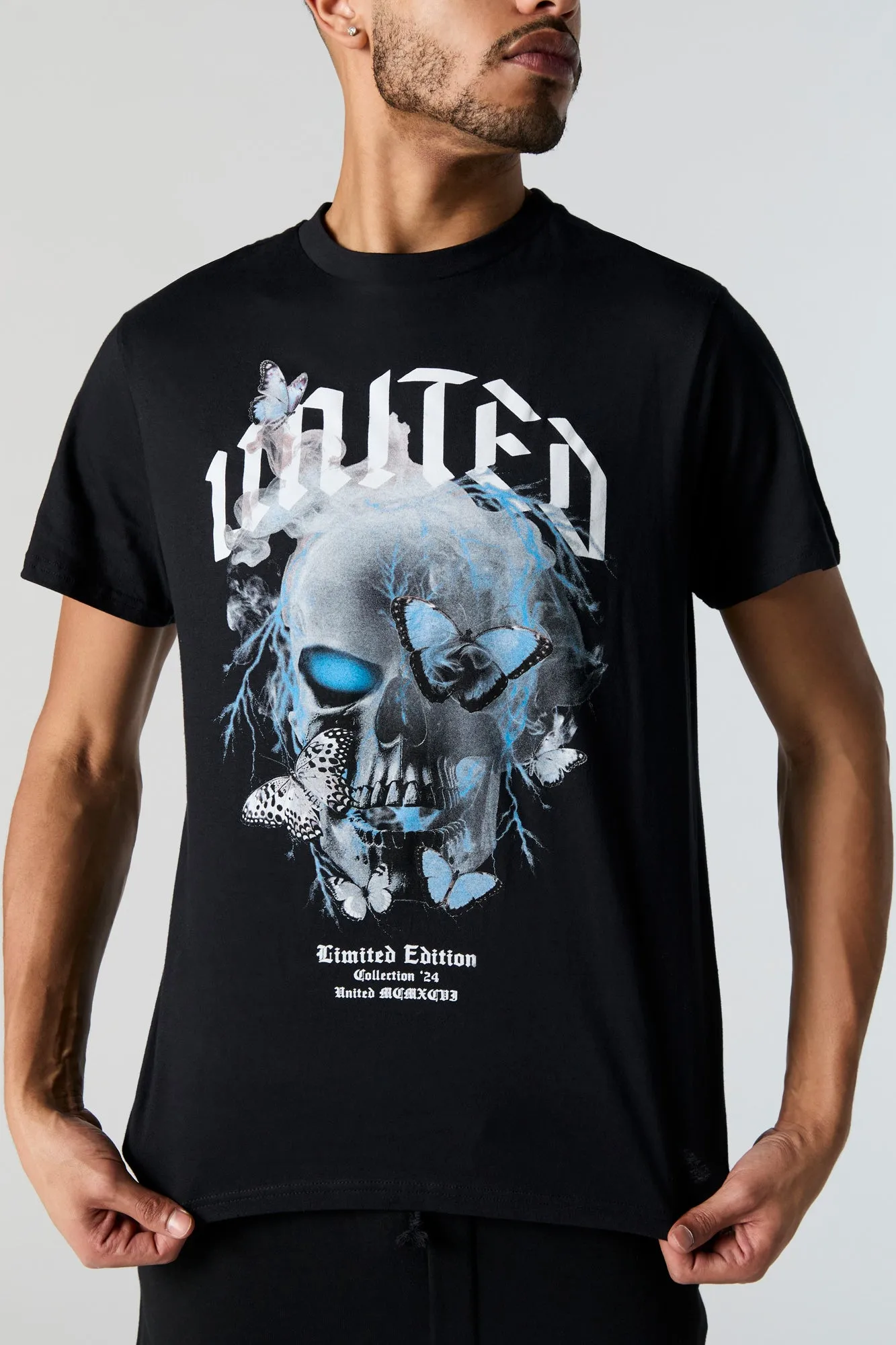 Butterfly Skull Graphic T-Shirt sold by Urban Planet