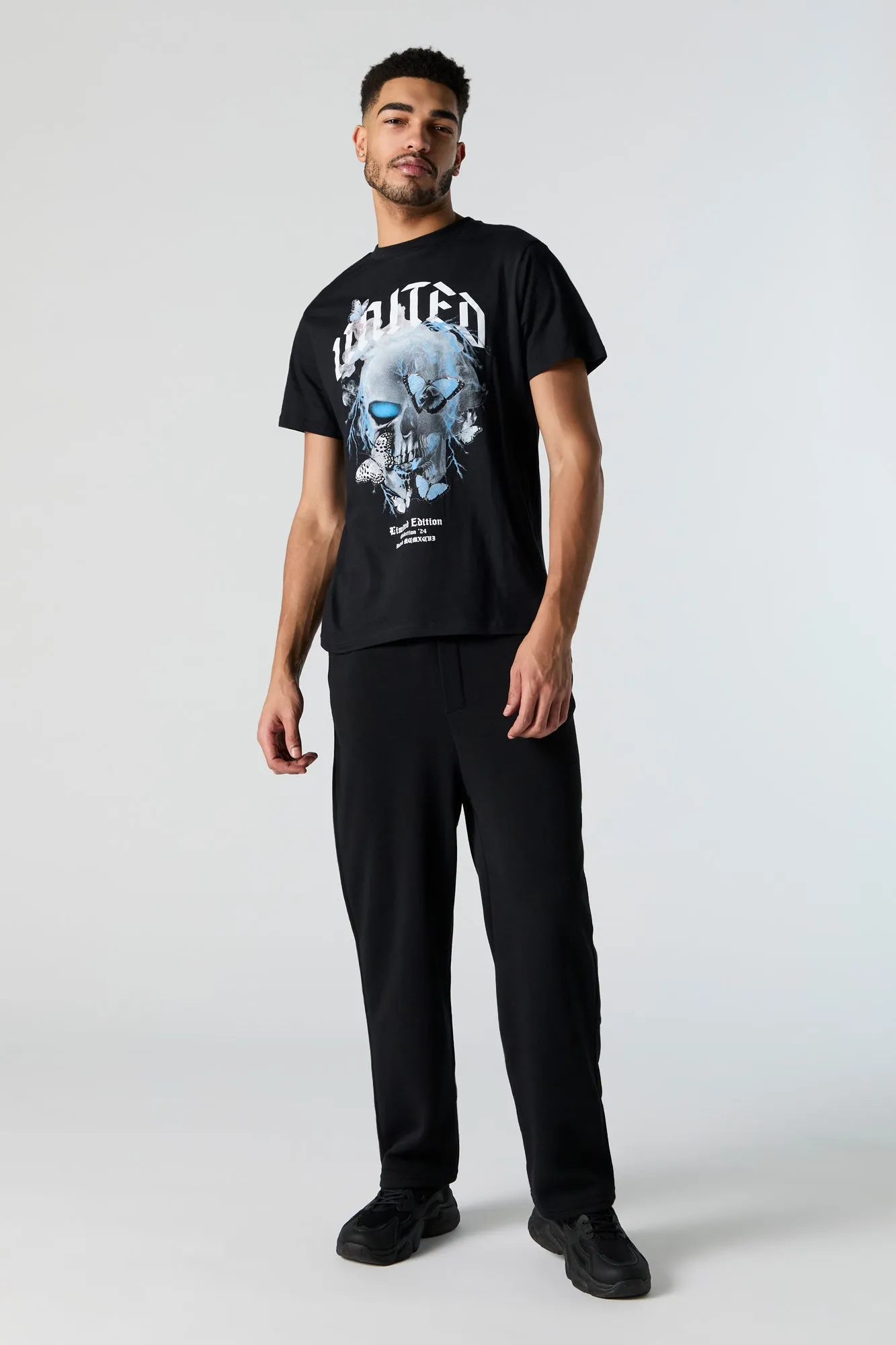 Butterfly Skull Graphic T-Shirt sold by Urban Planet product image thumbnail 3