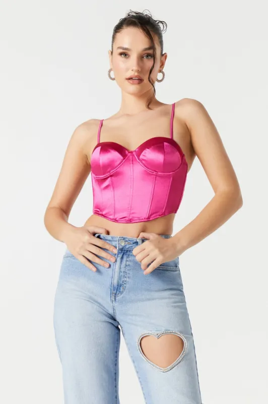 Satin Corset Top sold by Urban Planet