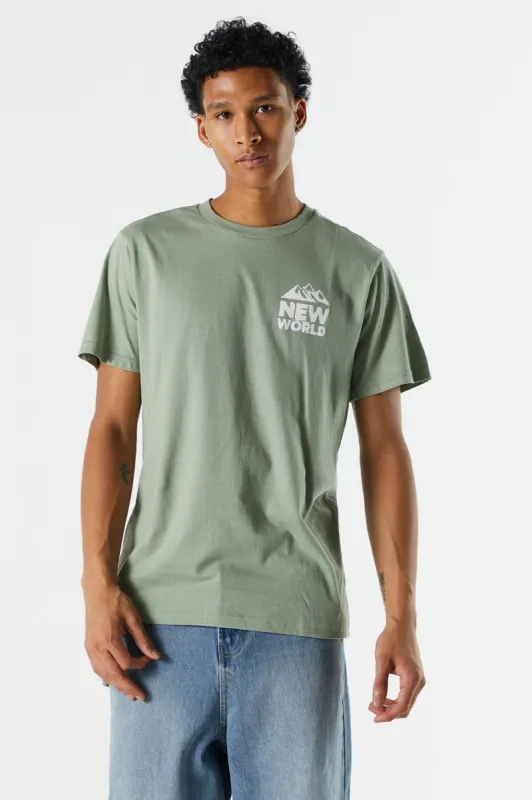 T-shirt à imprimé New World sold by Urban Planet