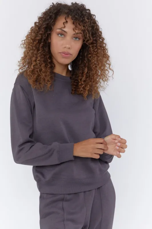 Dark Basic Fleece Crew Neck Sweatshirt sold by Urban Planet